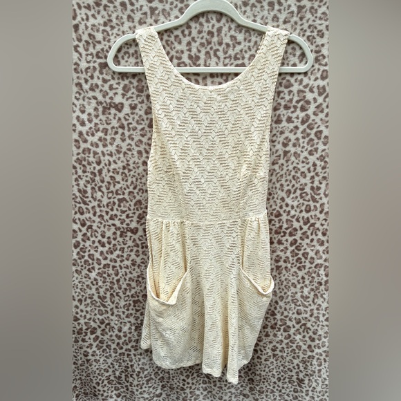Free People Ivory Tea Poppy Stretch Lace Mini Dress - Picture 2 of 5